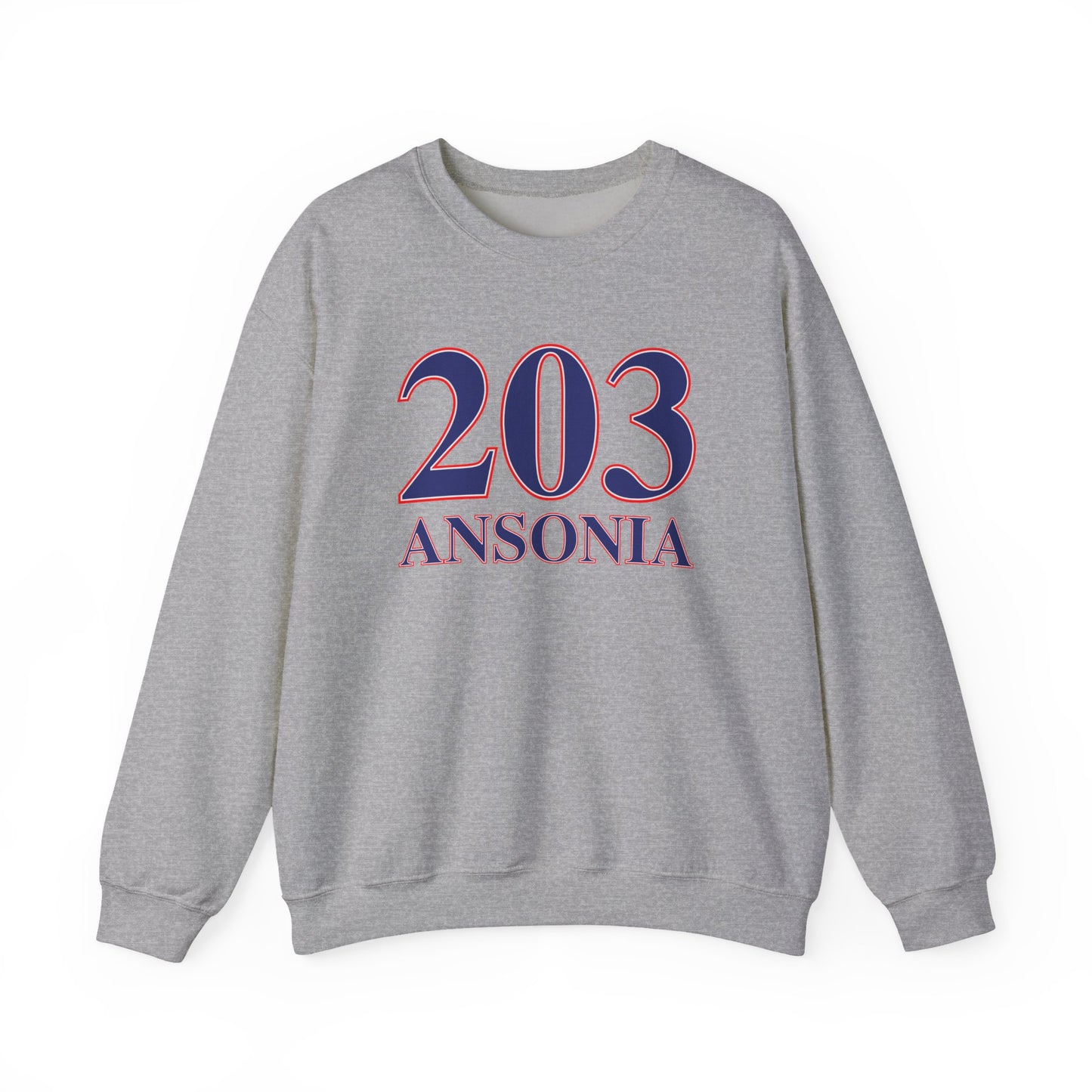 203 Ansonia Red White & Blue Unisex Heavy Blend™ Crewneck Sweatshirt