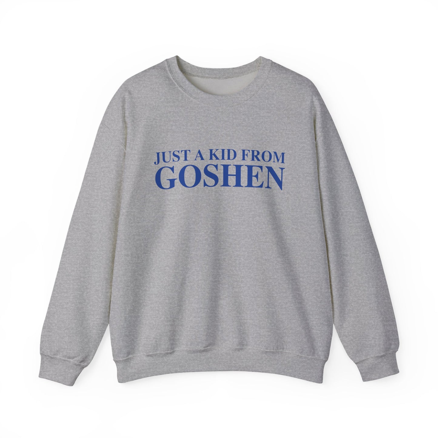 Just a kid from Goshen Unisex Heavy Blend™ Crewneck Sweatshirt