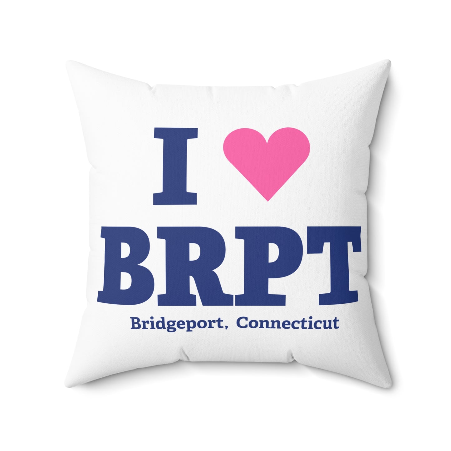 I Heart BRPT Spun Polyester Square Pillow