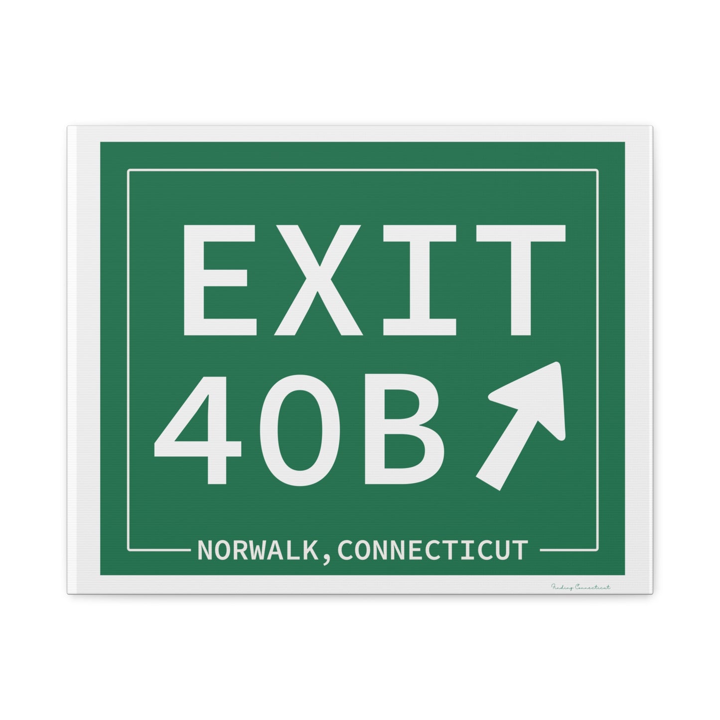 Vintage Exit 40B Merritt Parkway Sign Matte Canvas, Stretched, 1.25"