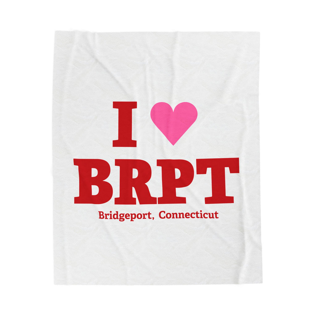 I Heart BRPT Velveteen Plush Blanket