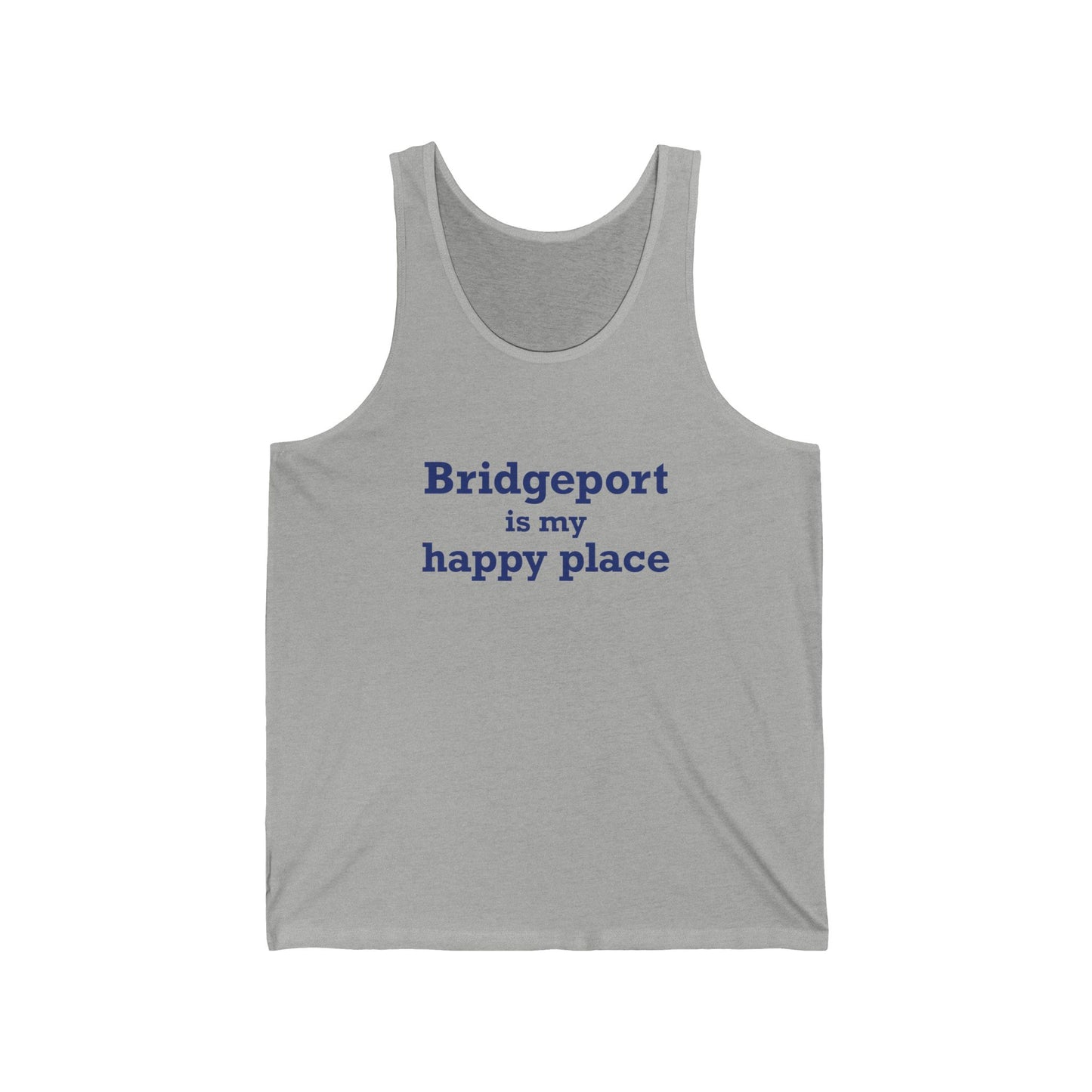 Bridgeport Is My Happy Place Unisex Jersey Tank Top