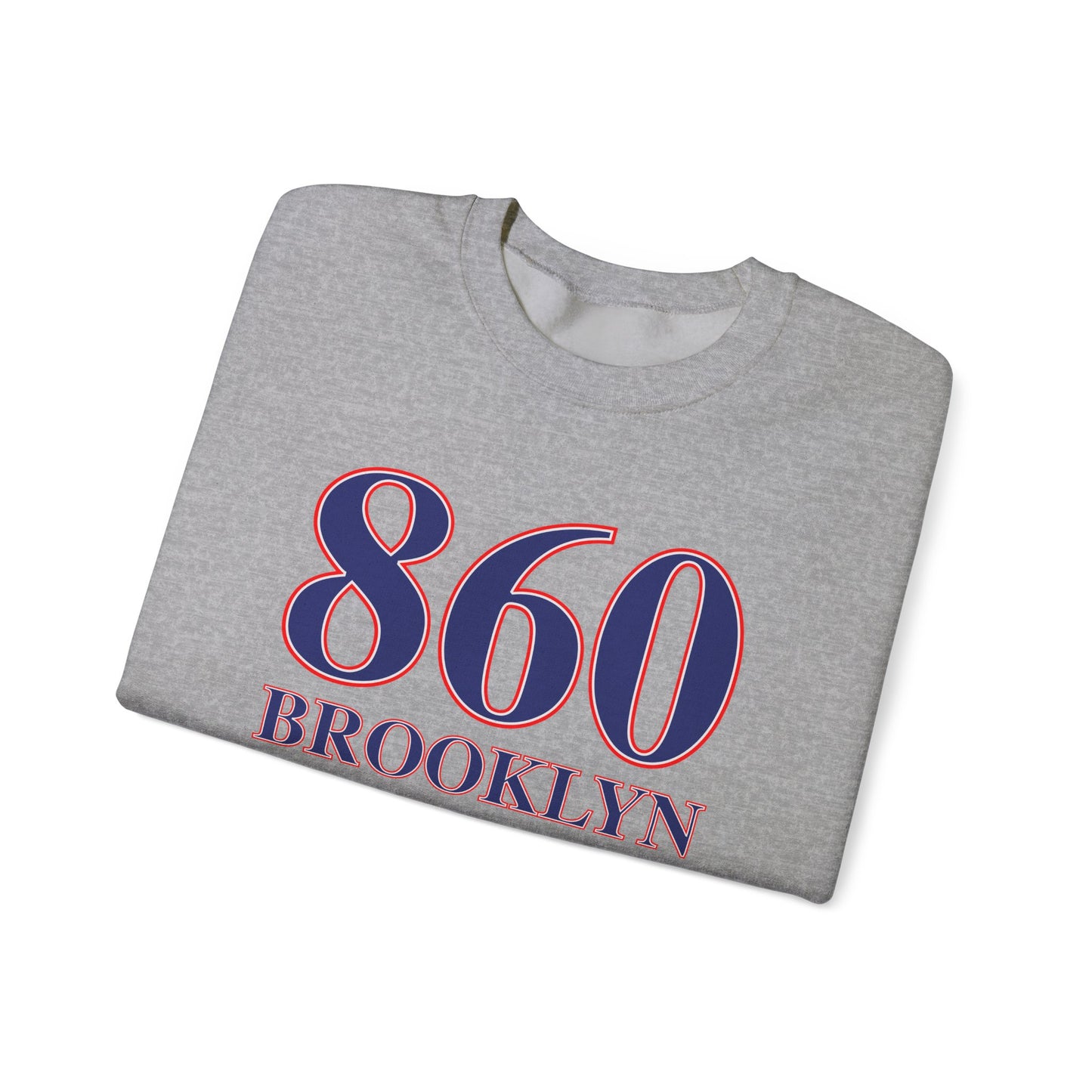 860 Brooklyn Red White & Blue Unisex Heavy Blend™ Crewneck Sweatshirt