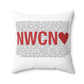 New Canaan Love Spun Polyester Square Pillow