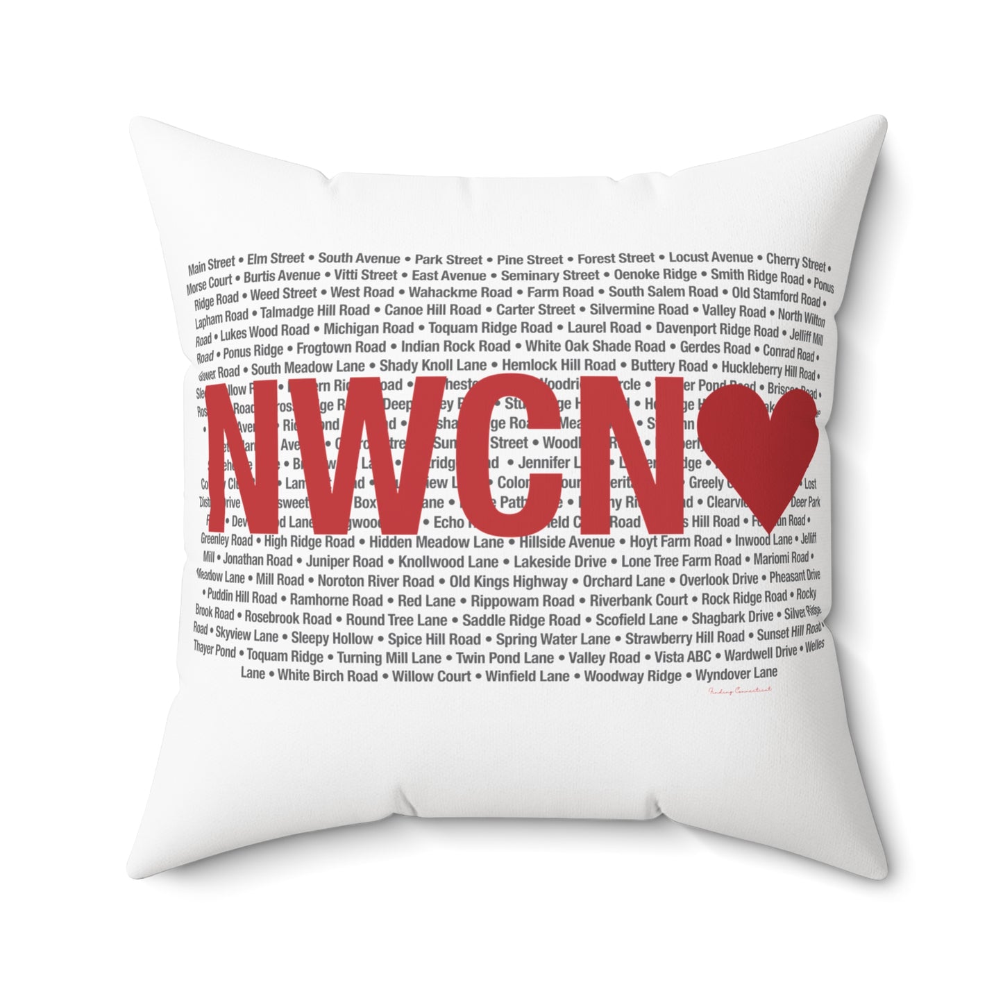 New Canaan Love Spun Polyester Square Pillow