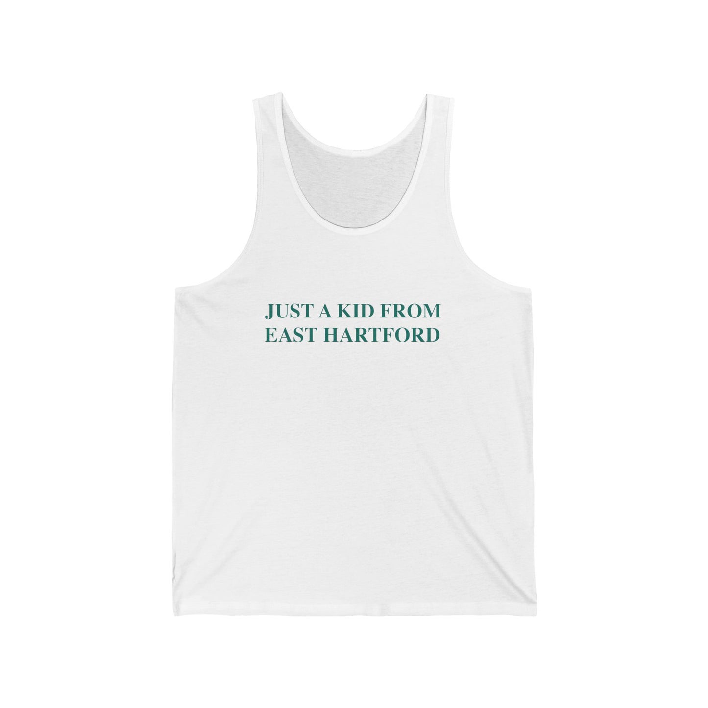 Just a kid from East Hartford Unisex Jersey Tank