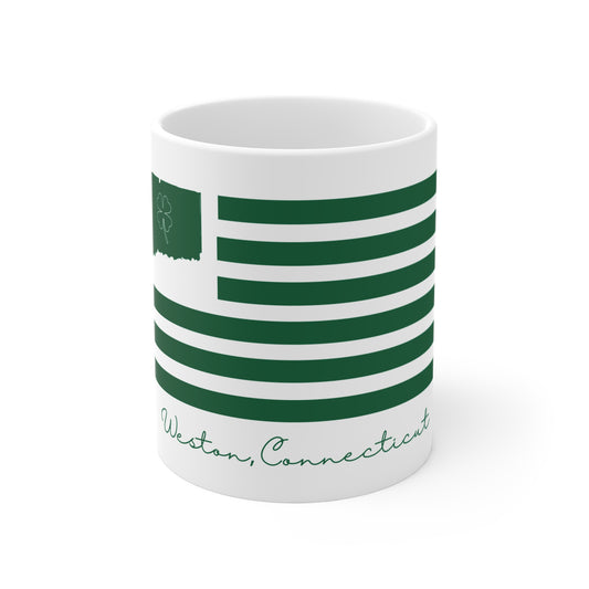 Weston Connecticut St Patrick’s Day Flag Mug 11oz