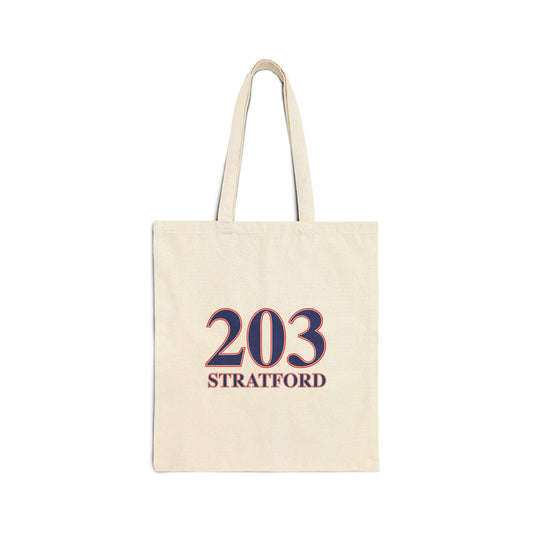 203 Stratford Red White & Blue Cotton Canvas Tote Bag