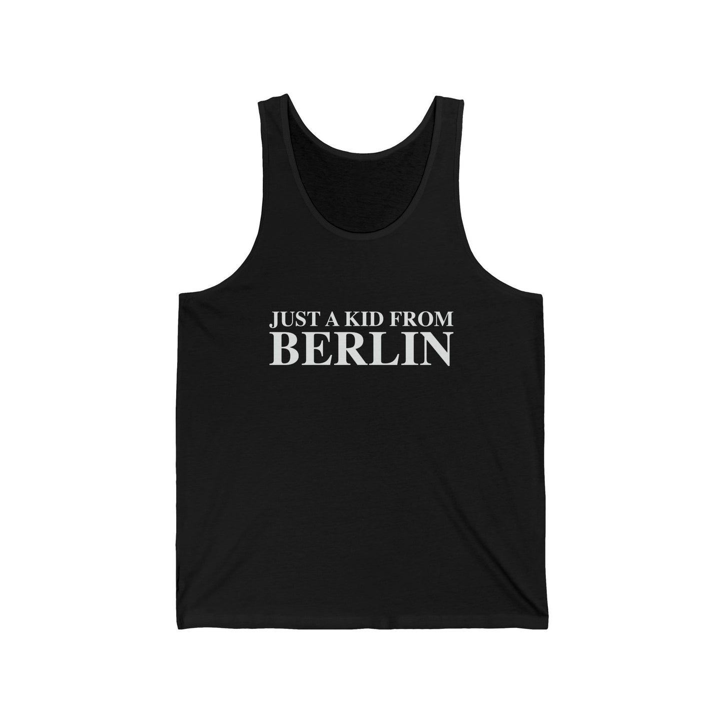 Just a kid from Berlin Unisex Jersey Tank Top