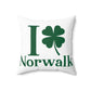 I Clover Norwalk Spun Polyester Square Pillow