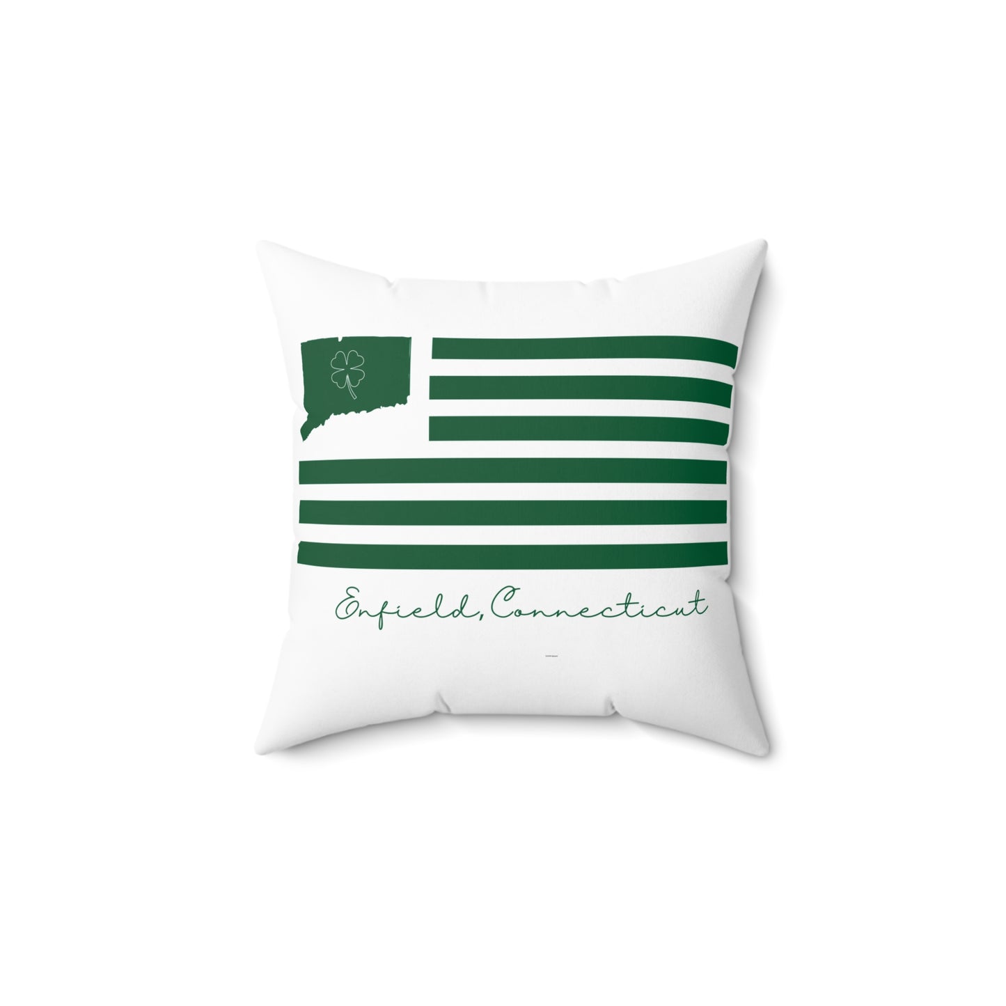 Enfield Connecticut St. Patrick’s Day Flag Spun Polyester Square Pillow