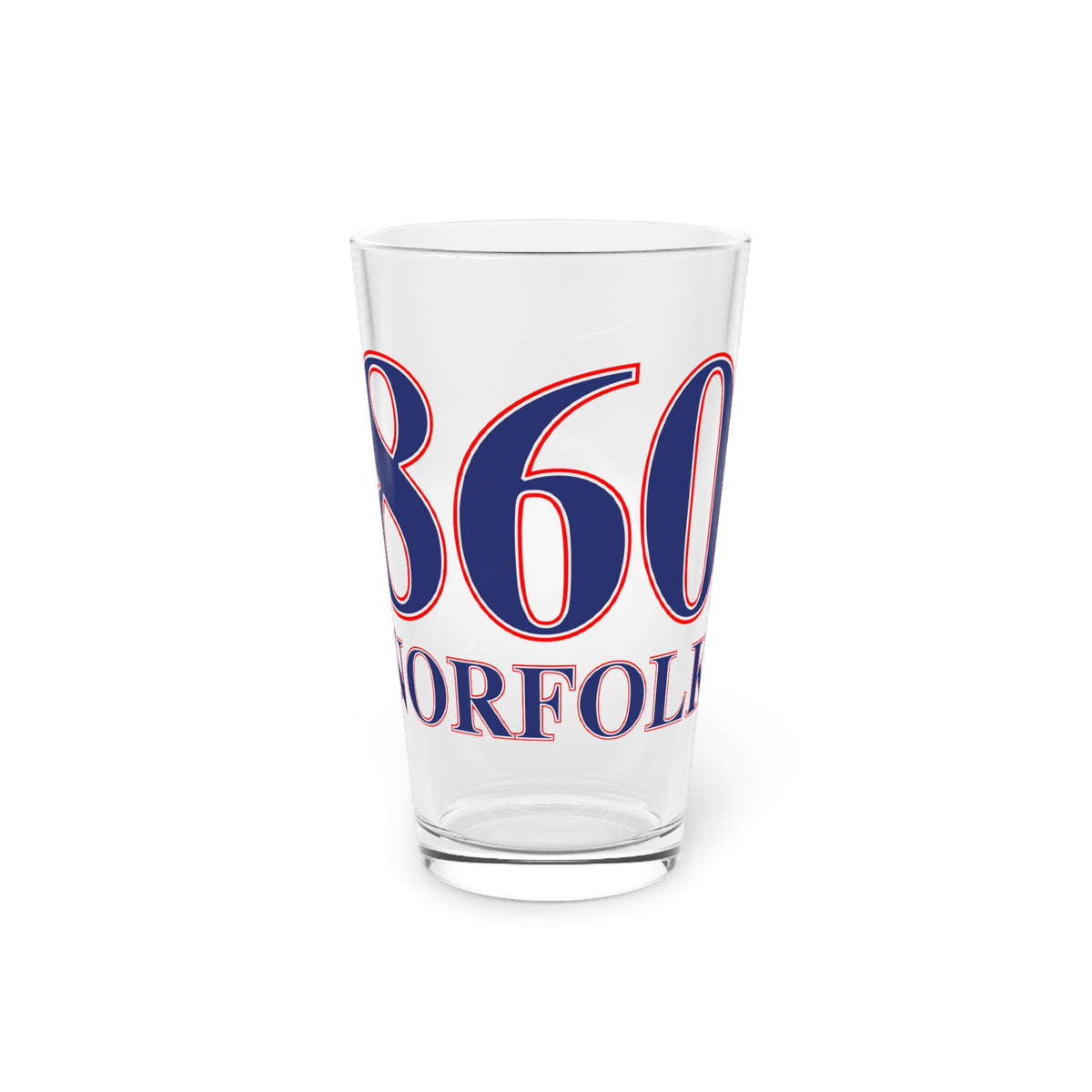 Norfolk Red, White & Blue  Pint Glass, 16oz