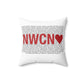 New Canaan Love Spun Polyester Square Pillow