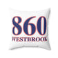 860 Westbrook Red, White & Blue Spun Polyester Square Pillow