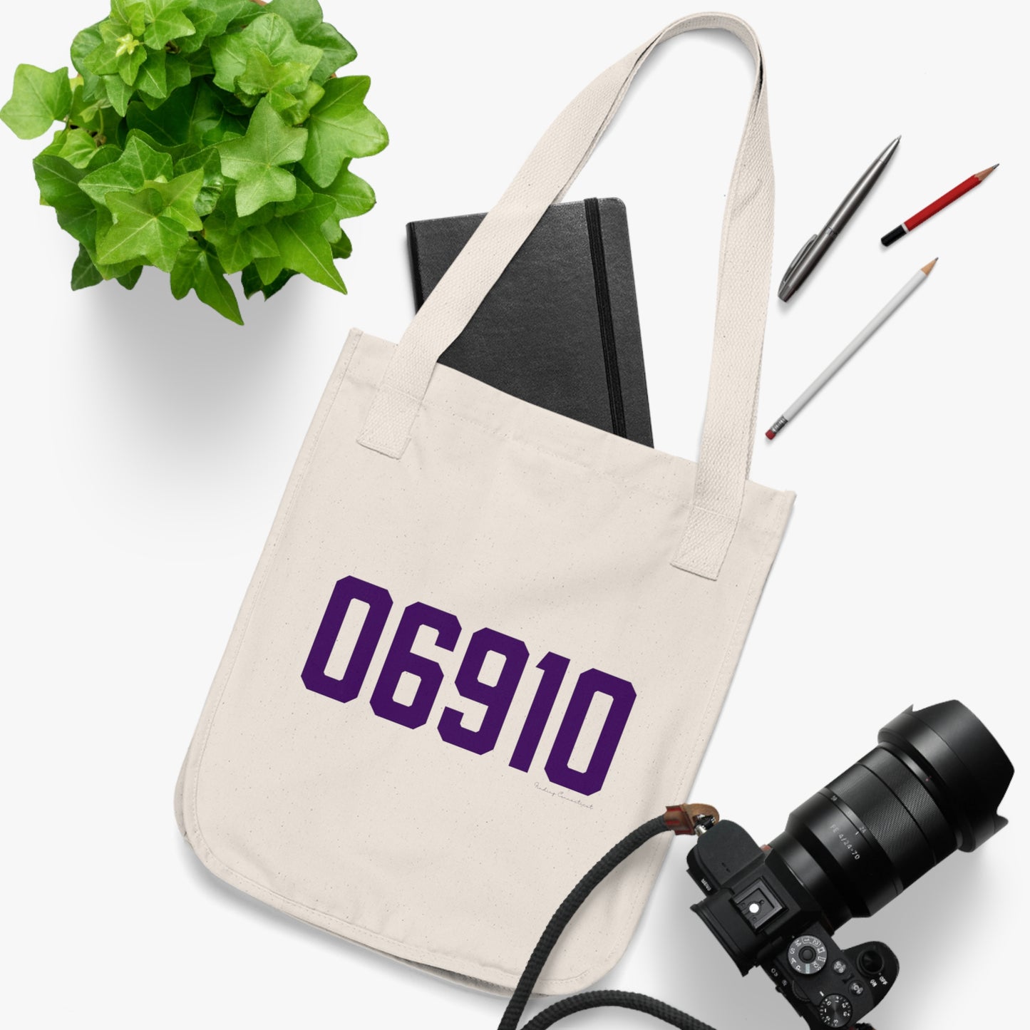 06910 Stamford Connecticut Zip Code Organic Canvas Tote Bag