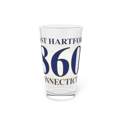 East Hartford 860 Connecticut Pint Glass, 16oz