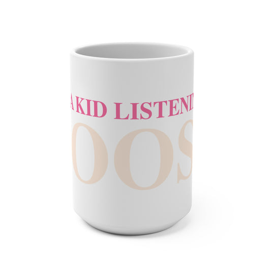 Just a kid listening to Goose - Peach & Pink Mug 15oz