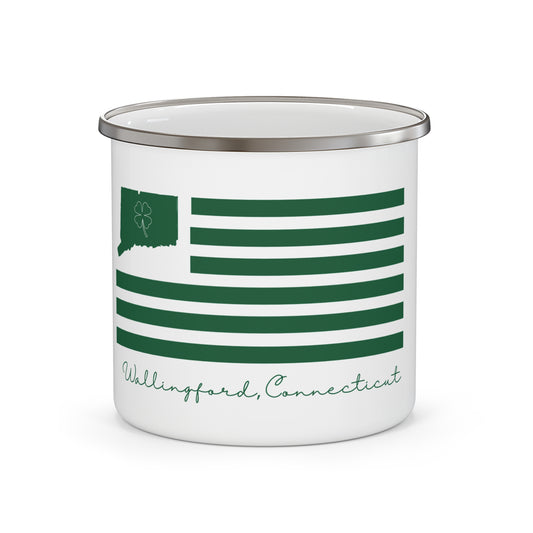 Wallingford Connecticut St. Patrick’s Day Flag Enamel Camping Mug