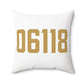 06118 East Hartford Connecticut Zip Code Polyester Square Pillow