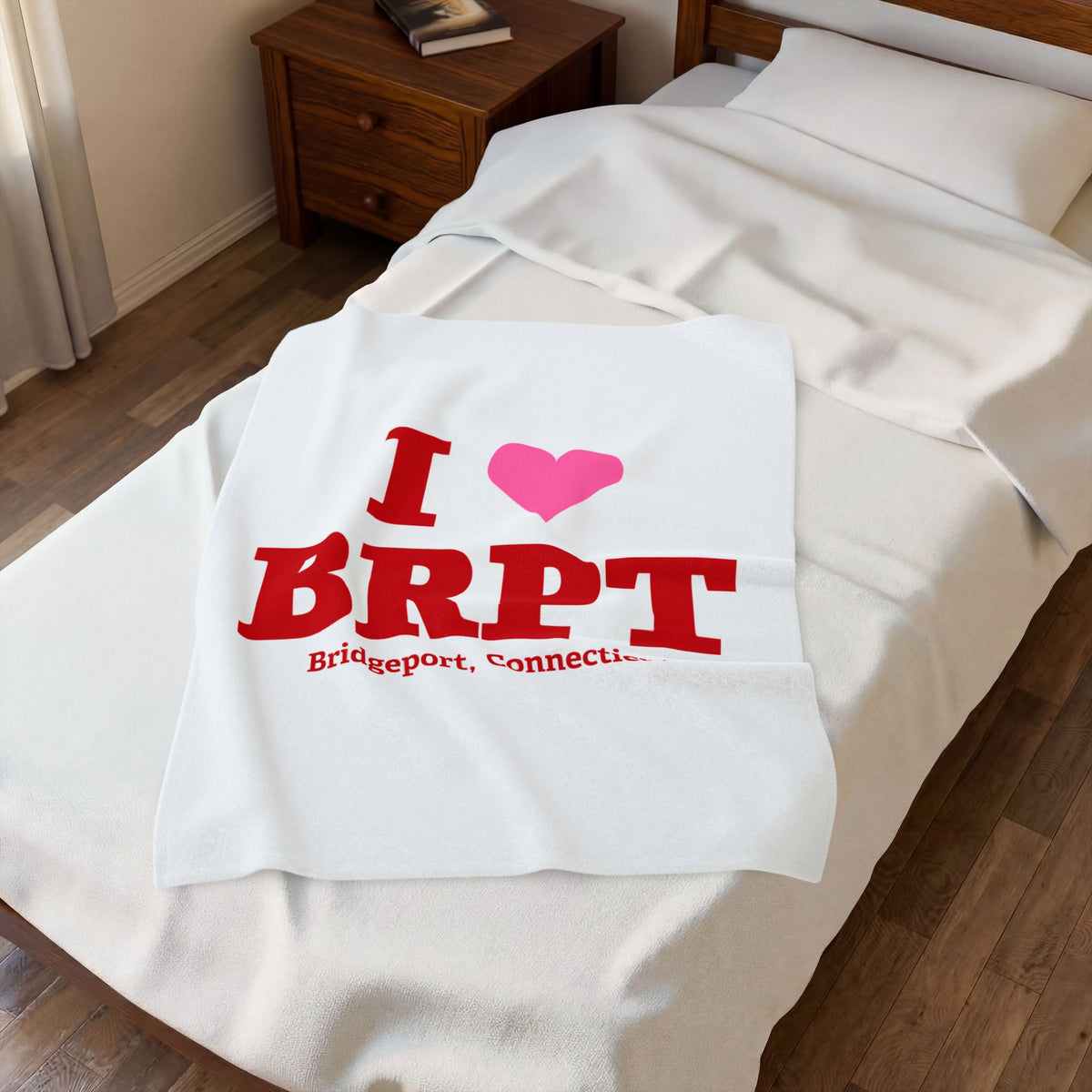 I Heart BRPT Velveteen Plush Blanket