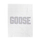 Goose Zip Code Gray & Purple Velveteen Plush Blanket