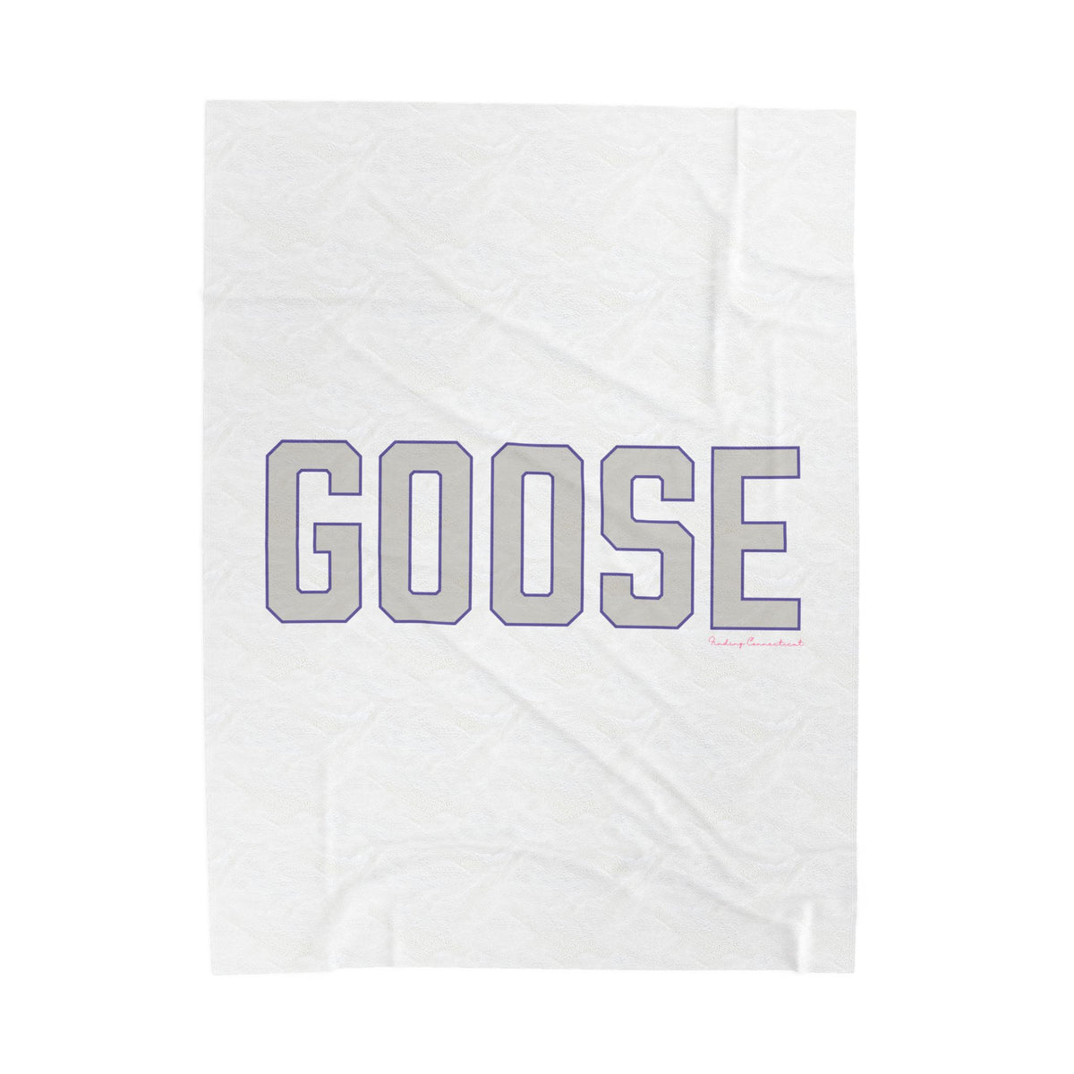 Goose Zip Code Gray & Purple Velveteen Plush Blanket