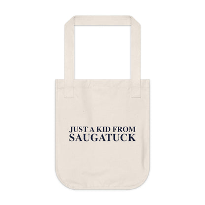 Just a kid from Saugatuck Organic Canvas Tote Bag