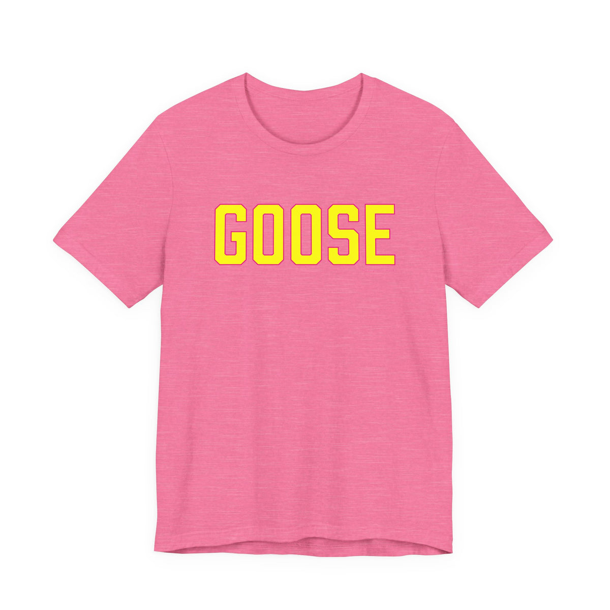 Goose Zip Code Yellow & Pink Unisex Jersey Short Sleeve Tee