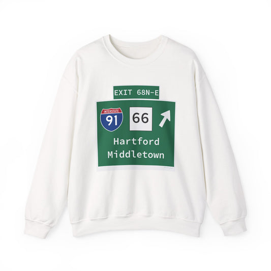 Vintage WCP Exit 68-NE Sign Unisex Heavy Blend™ Crewneck Sweatshirt