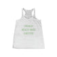 I Really Really Miss Chester Women's Flowy Racerback Tank Top (green)