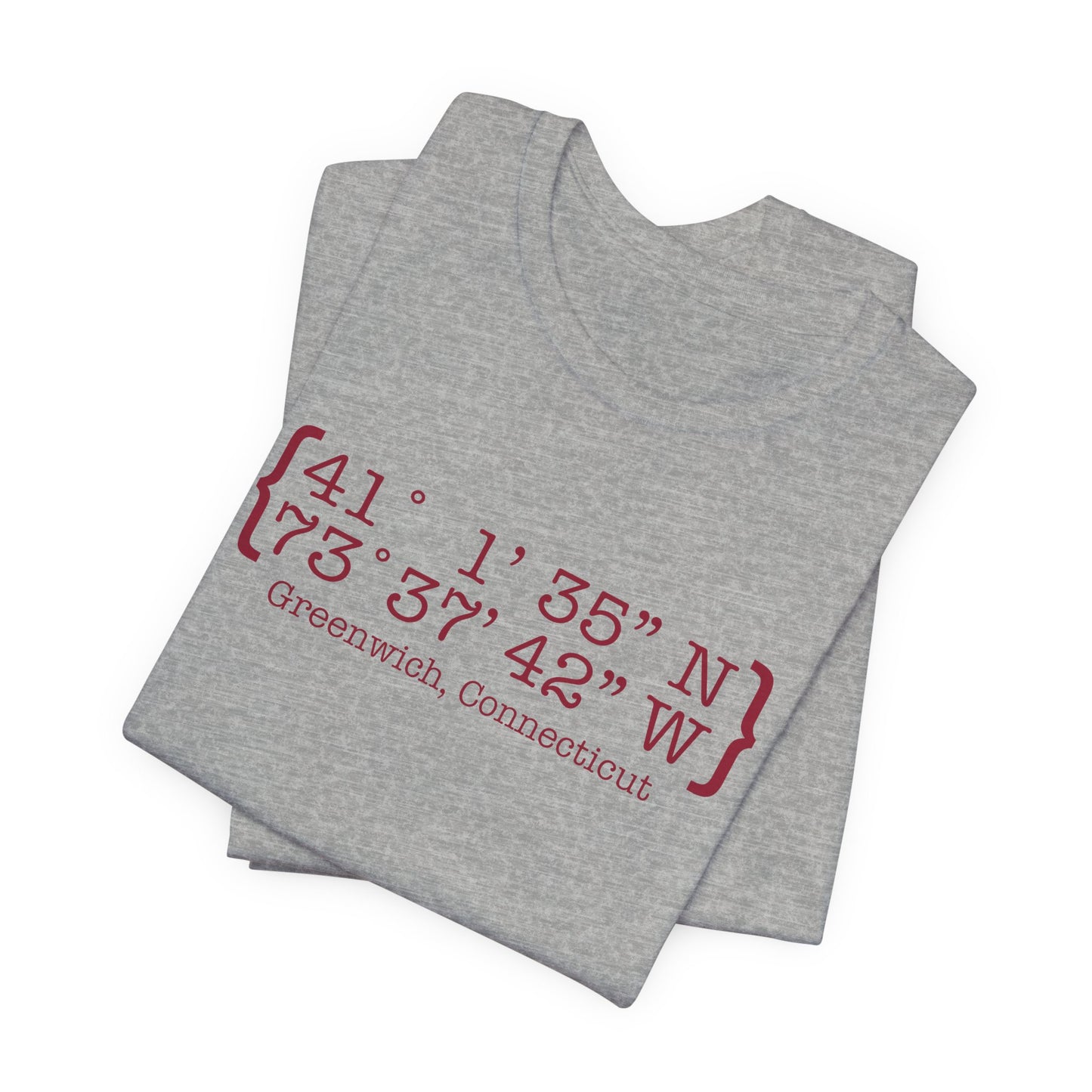 Greenwich Coordinates Unisex Jersey Short Sleeve T-Shirt
