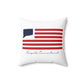 Norfolk Connecticut Flag Spun Polyester Square Pillow
