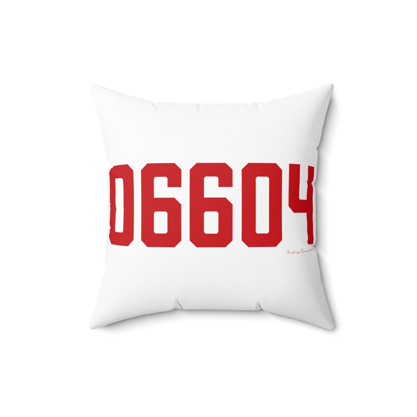 06604 Bridgeport Connecticut Zip Code Spun Polyester Square Pillow