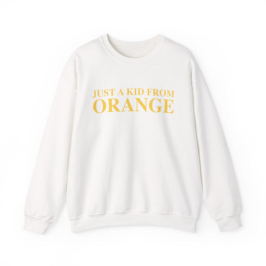 Just a kid from Orange Unisex Heavy Blend™ Crewneck Sweatshirt