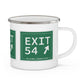 Vintage Exit 54  Merritt Parkway Sign Enamel Camping Mug