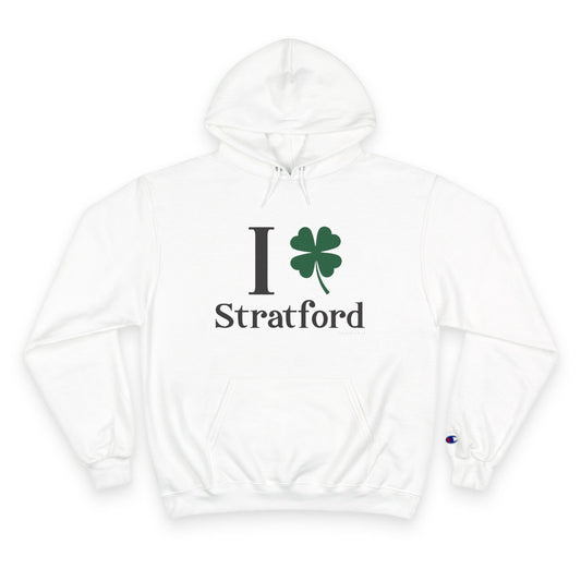 I Clover Stratford  Champion Hoodie
