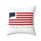 Willington Connecticut Flag Spun Polyester Square Pillow