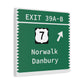 Vintage Merritt Parkway Exit 39 A-B SignMatte Canvas, Stretched, 1.25"