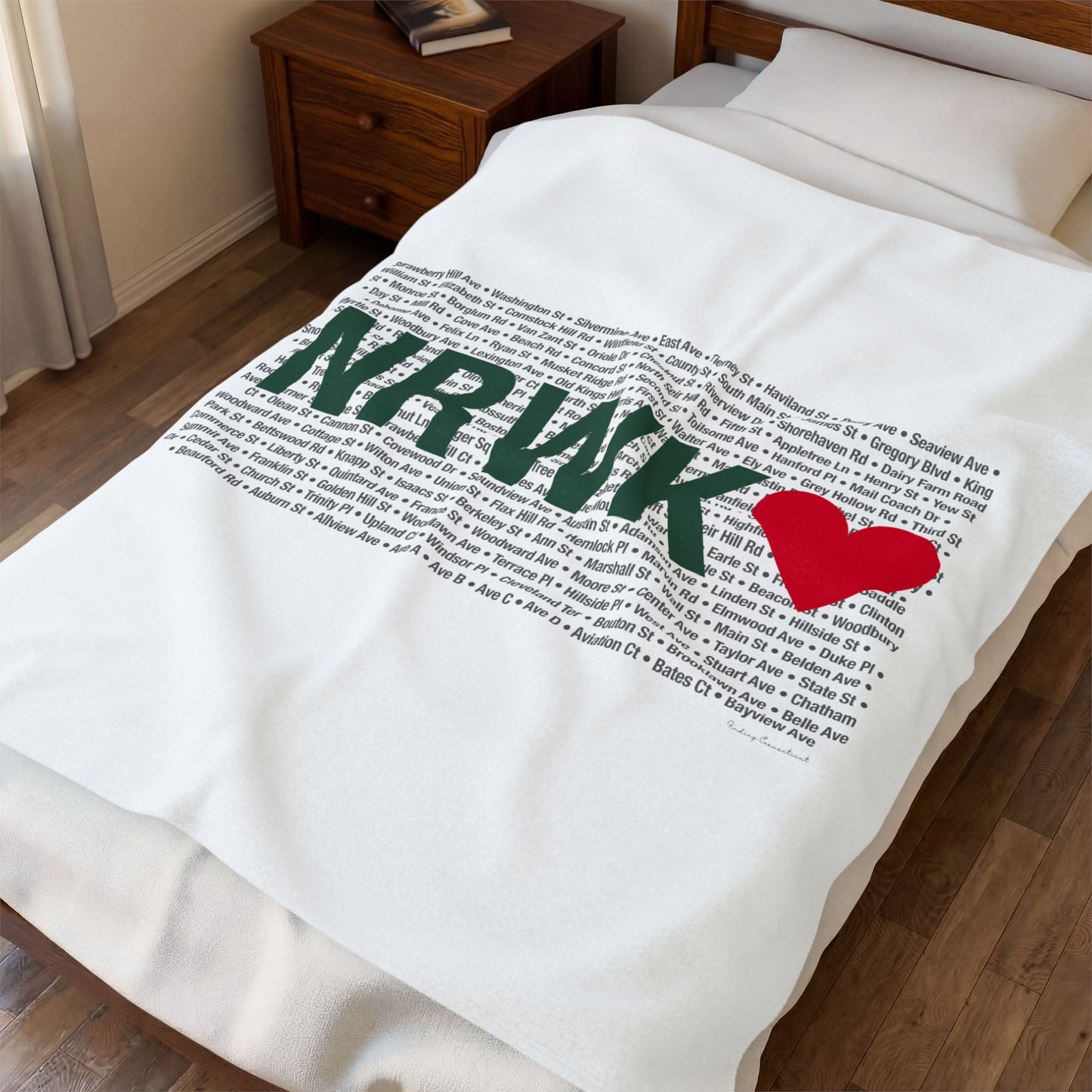 Norwalk Love Velveteen Plush Blanket