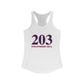 203 Strawberry Hill Red, White & Blue Women's Ideal Racerback Tank Top
