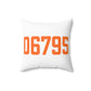 06795 Watertown Connecticut Zip Code Polyester Square Pillow