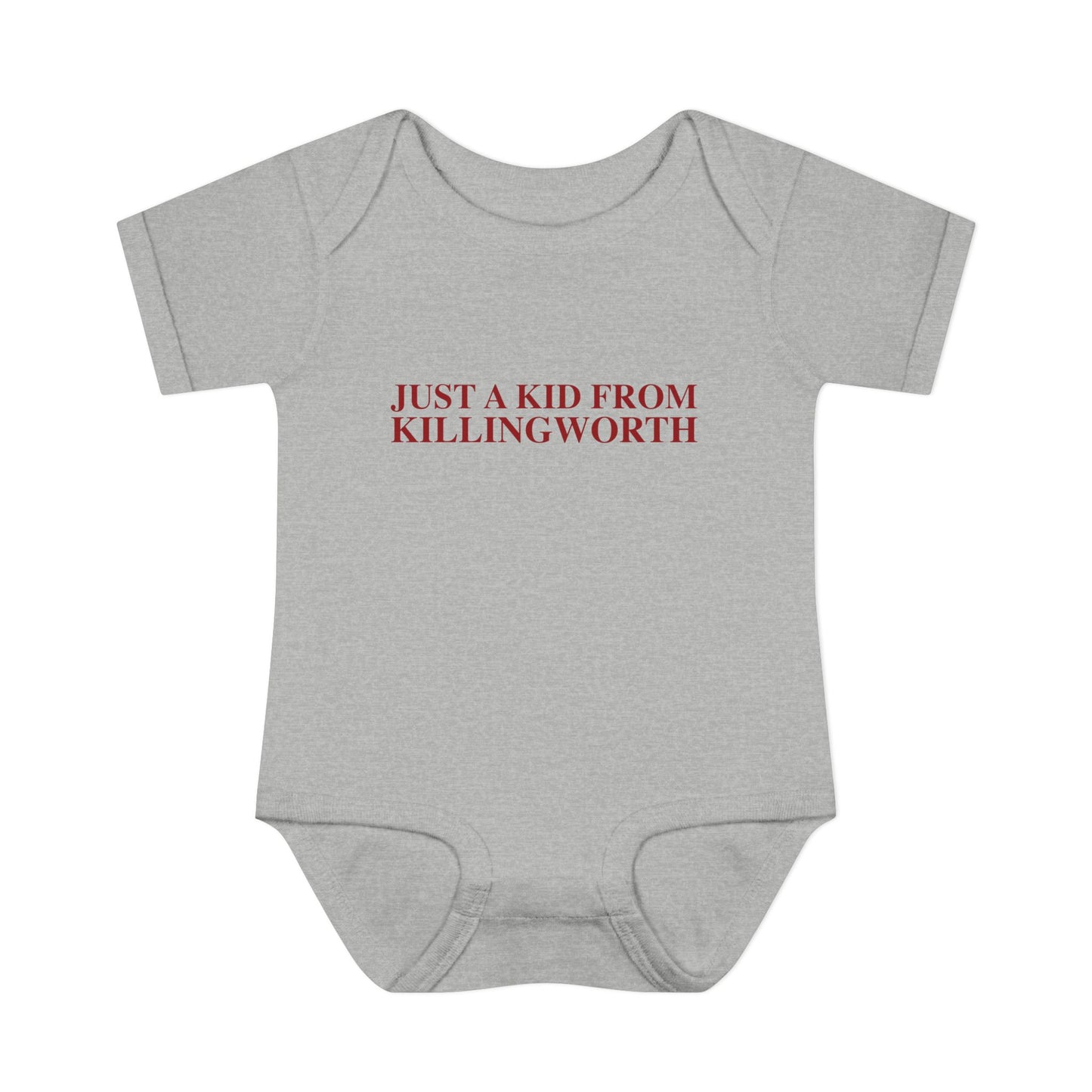 Just a kid from Killingworth Infant Baby Rib Bodysuit