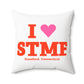 I Heart STMF Spun Polyester Square Pillow