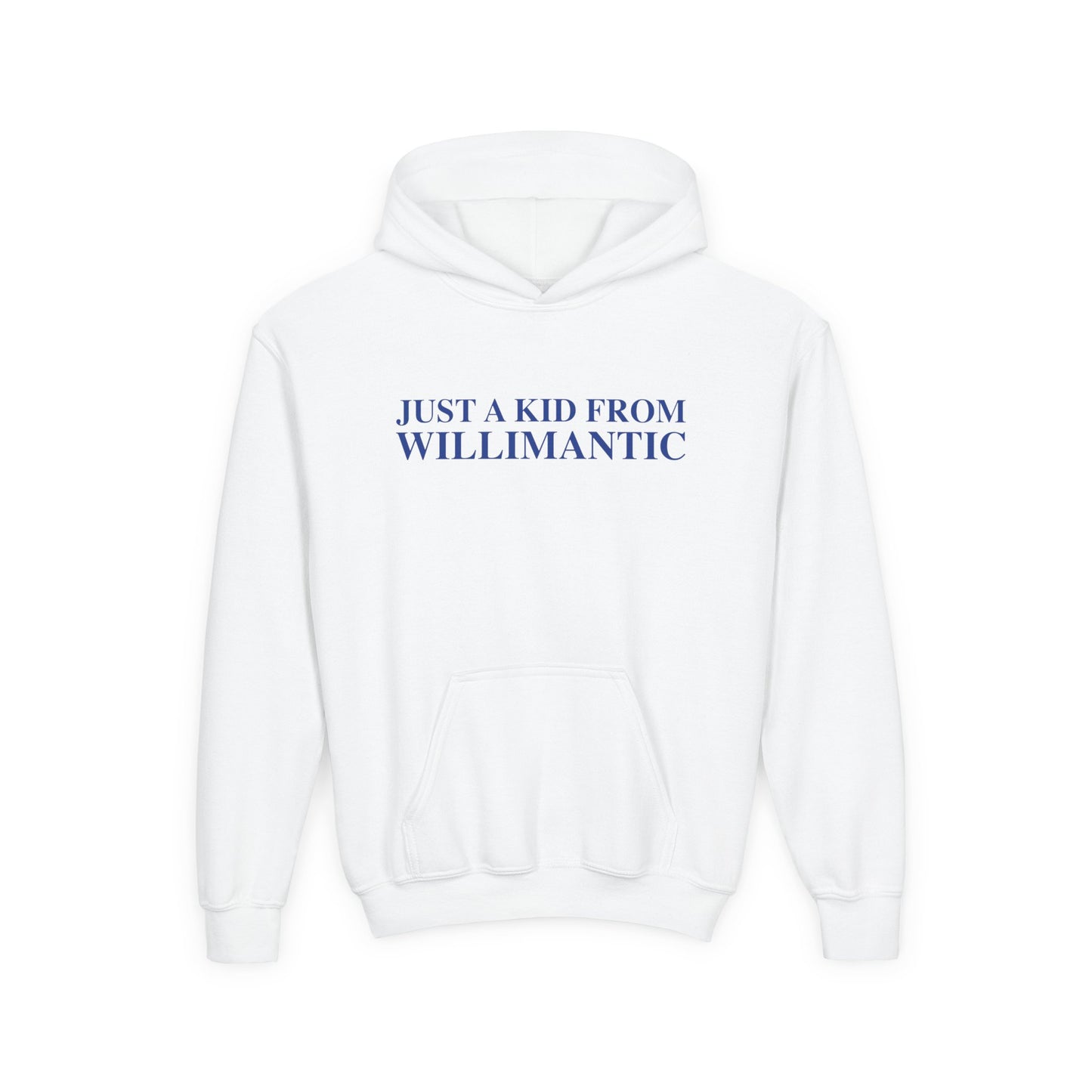 Just a kid from Willimantic Youth Heavy Blend Hooded Sweatshirt