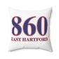 860 East Hartford  Red, White & Blue Spun Polyester Square Pillow