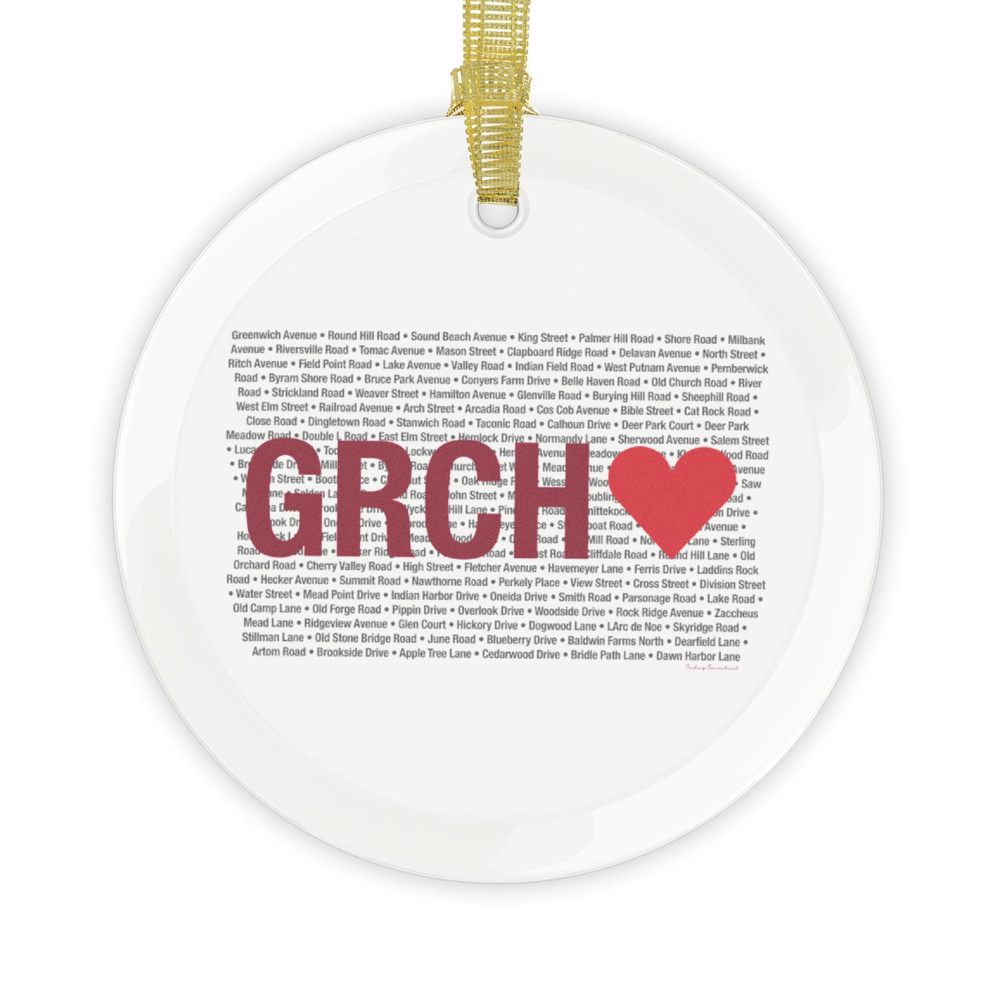 Greenwich Love Glass Ornaments