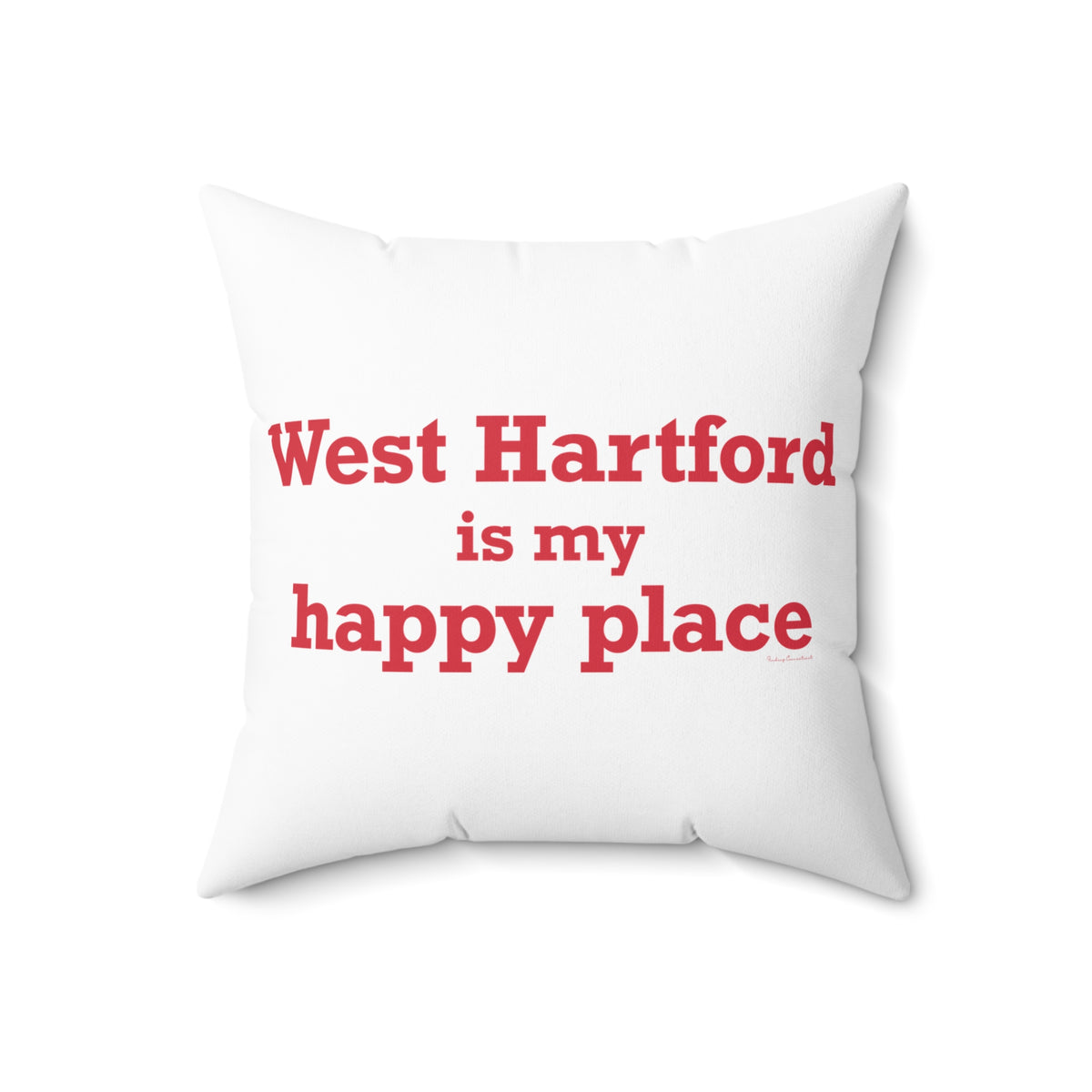 West Hartford is My Happy Place Polyester Square Pillow