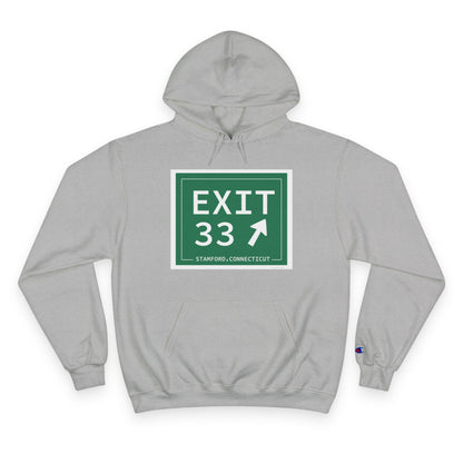 Vintage Exit 33 Merritt Parkway Sign Champion Hoodie