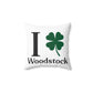 I Clover Woodstock Spun Polyester Square Pillow