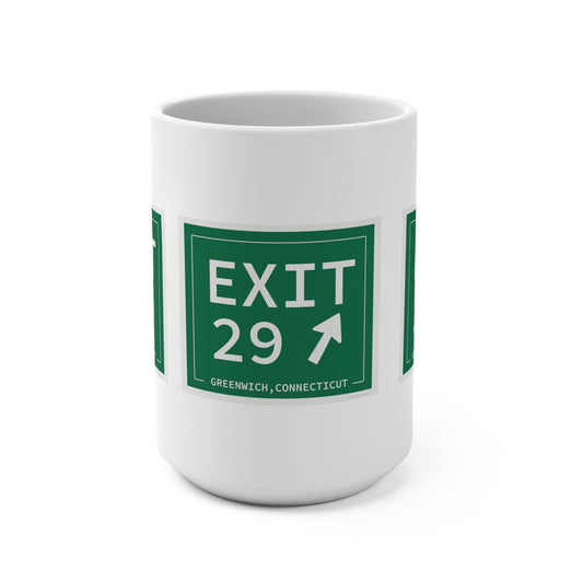 Vintage Exit 29 Merritt Parkway  Sign Mug 15oz